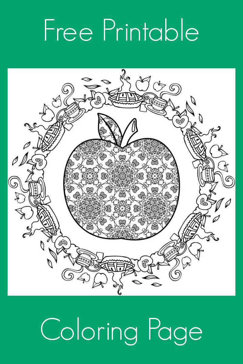 Download this free printable apple adult coloring page, so you (or your child!) can turn it into a beautiful work of art.