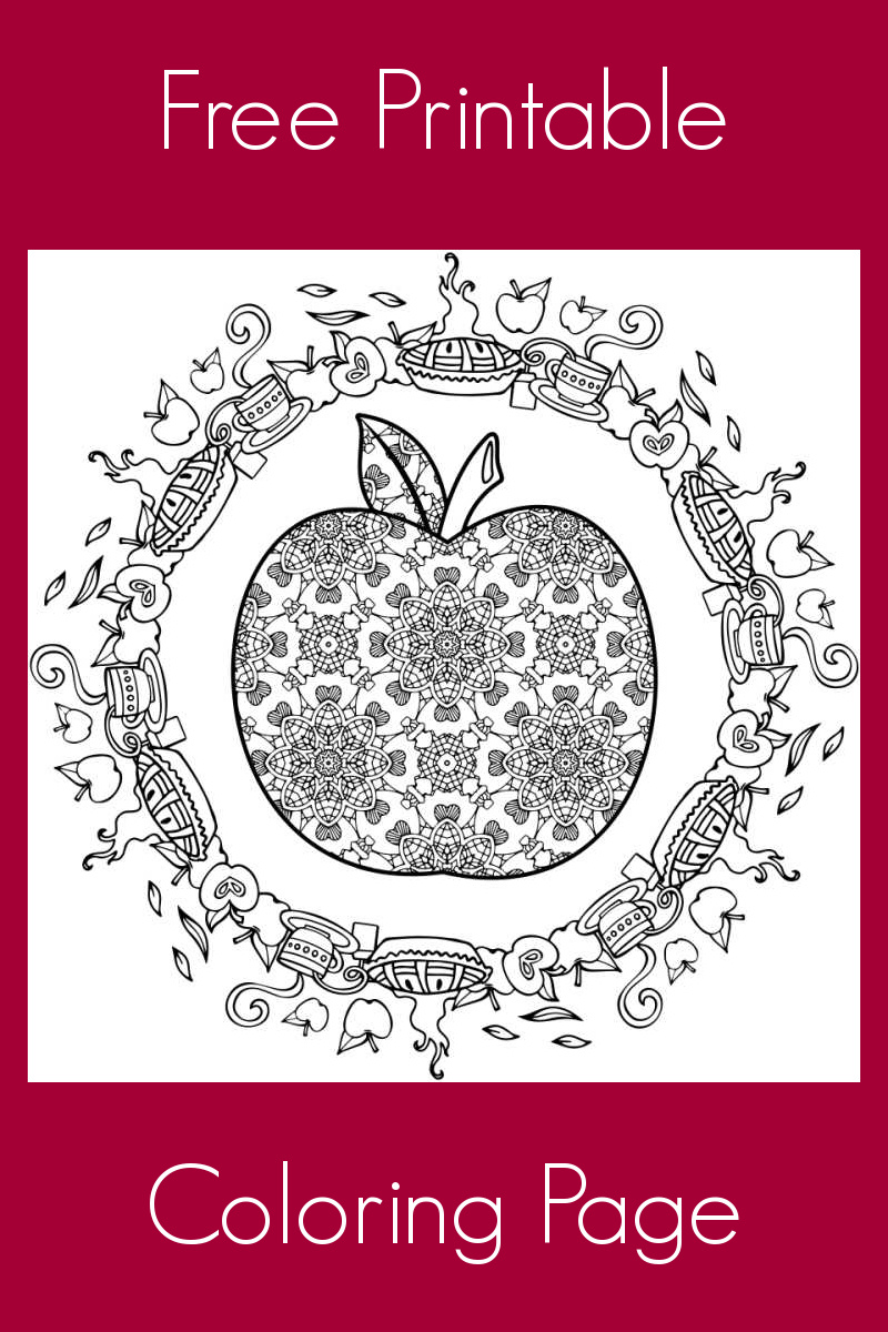 Download this free printable apple adult coloring page, so you (or your child!) can turn it into a beautiful work of art.