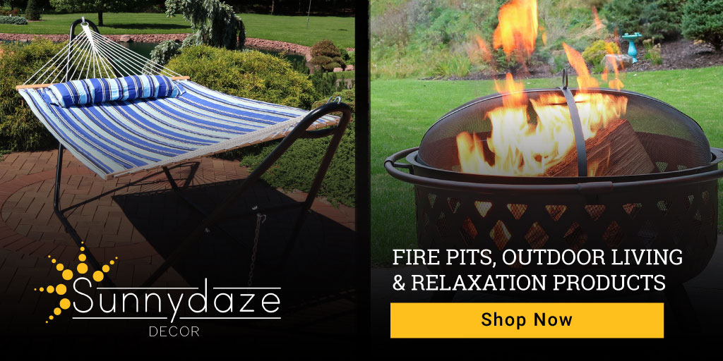 make a backyard oasis with hammocks and fire pits.