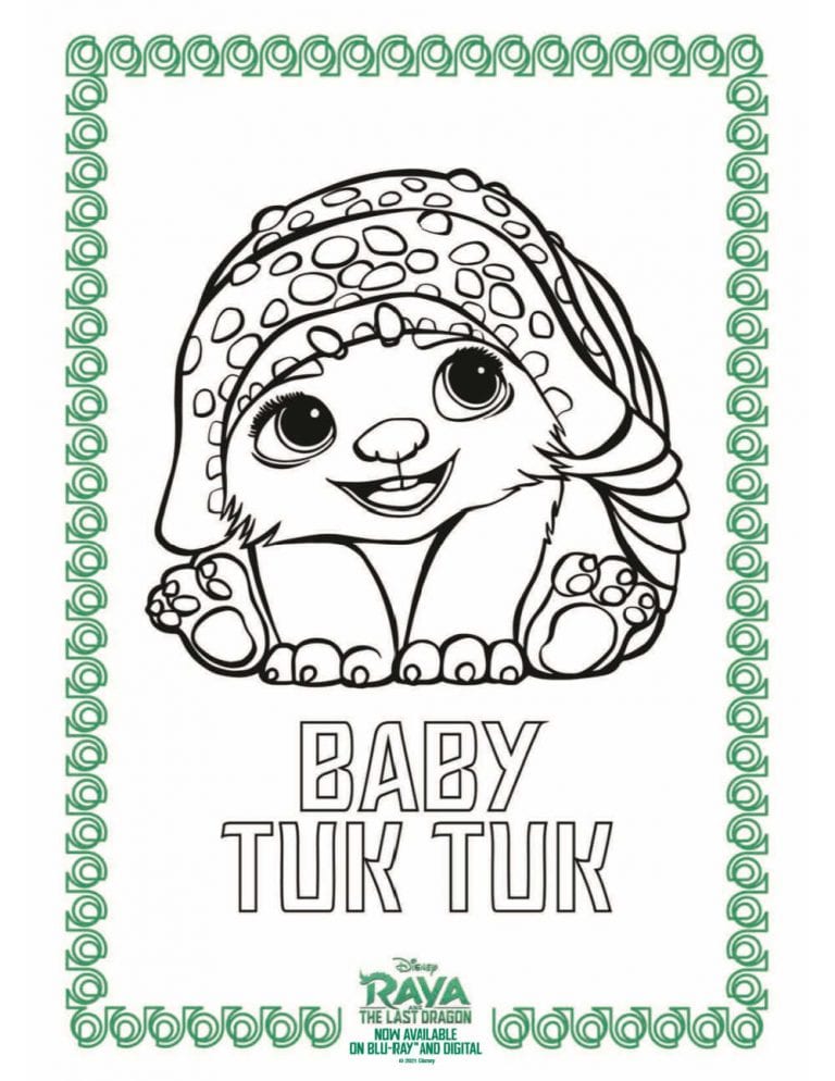 Disney Baby Tuk Tuk Coloring Page | Mama Likes This