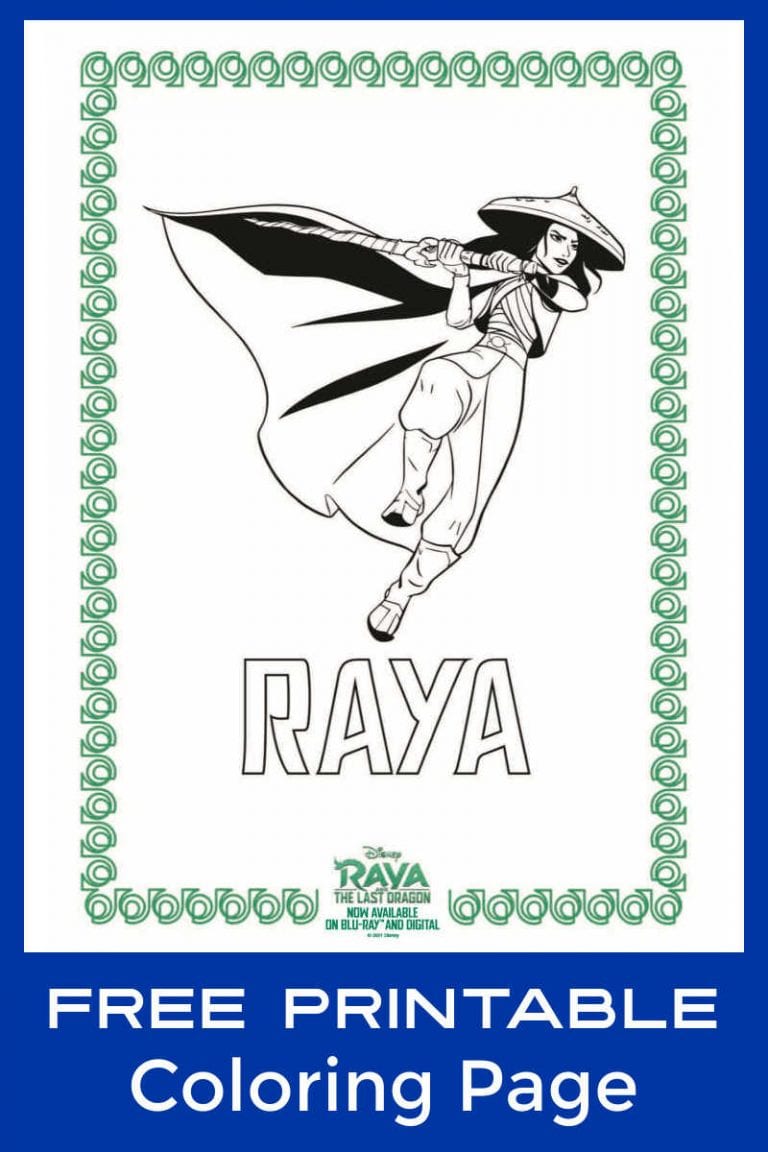 Free Printable Raya Coloring Page from Disney. - Mama Likes This