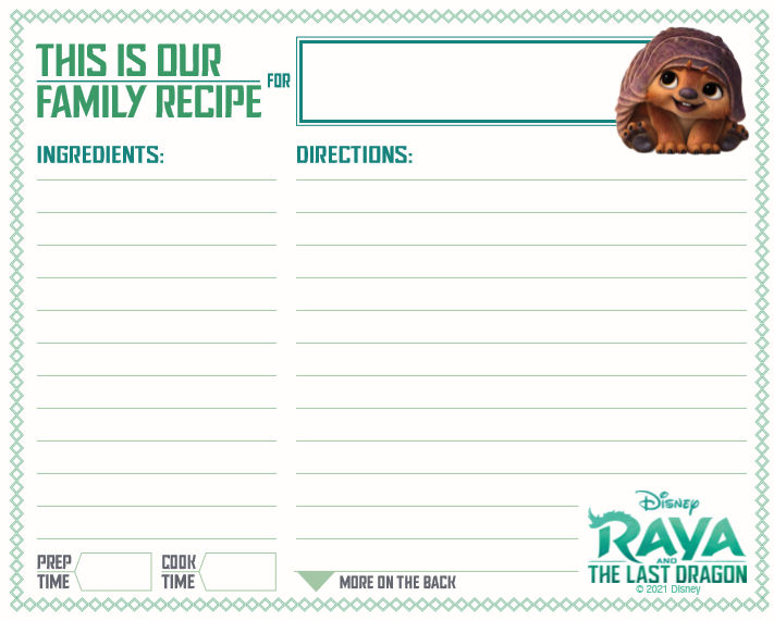 raya recipe card.