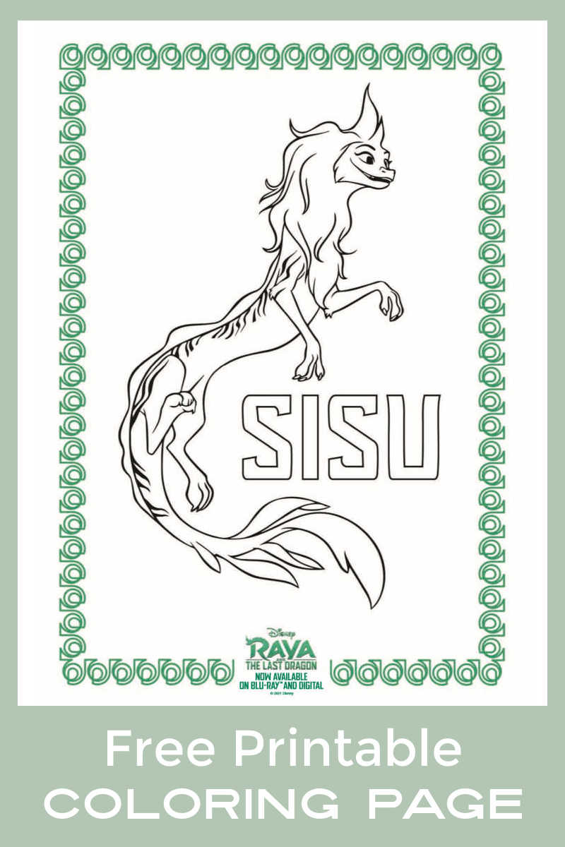 Download this free printable Sisu coloring page, so your child can color the Raya and The Last Dragon character.