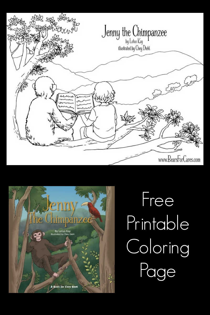 Download this free printable Jenny The Chimpanzee coloring page, so that your child can enjoy creating art featuring this beloved character.