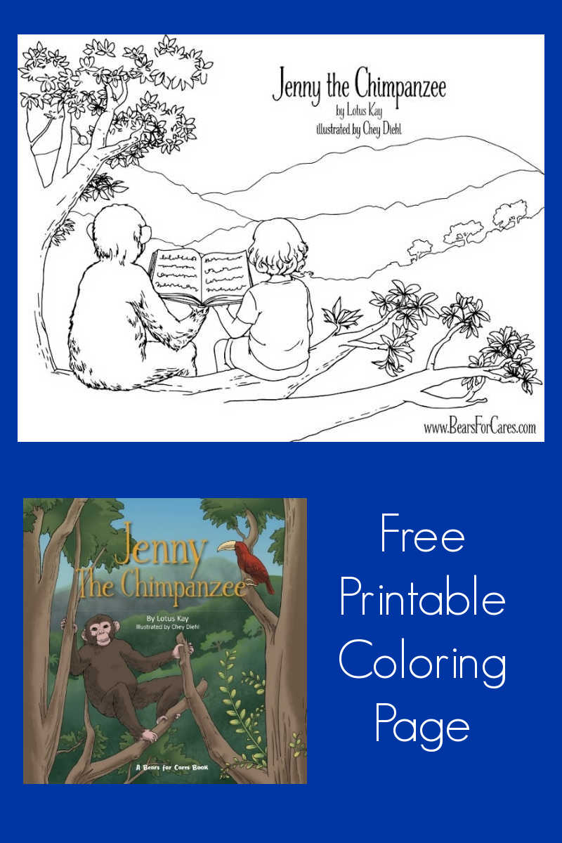 Download this free printable Jenny The Chimpanzee coloring page, so that your child can enjoy creating art featuring this beloved character.