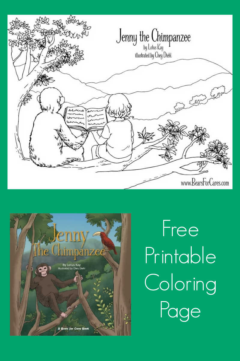 Download this free printable Jenny The Chimpanzee coloring page, so that your child can enjoy creating art featuring this beloved character.