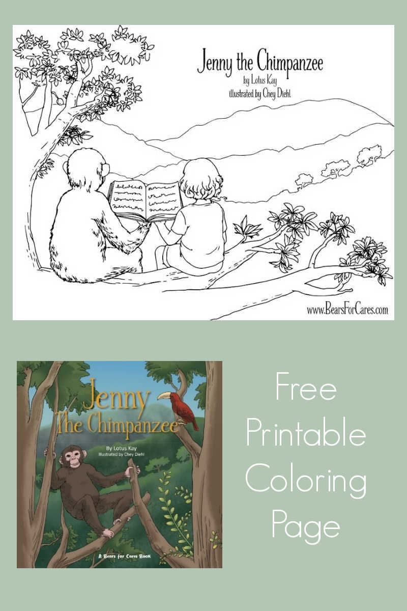 Download this free printable Jenny The Chimpanzee coloring page, so that your child can enjoy creating art featuring this beloved character.