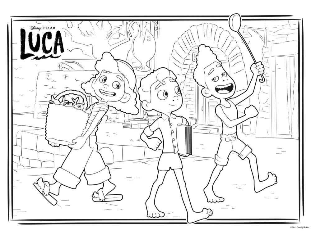 market coloring page