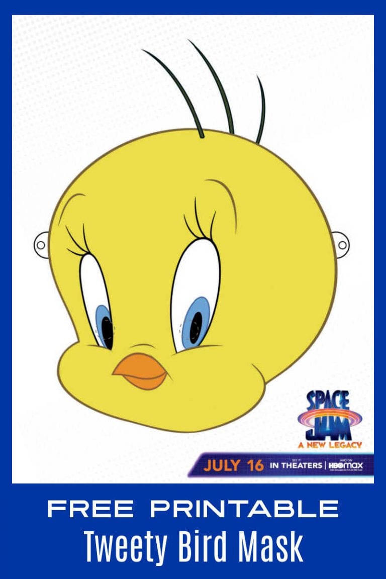 Free Printable Space Jam Tweety Mask Mama Likes This