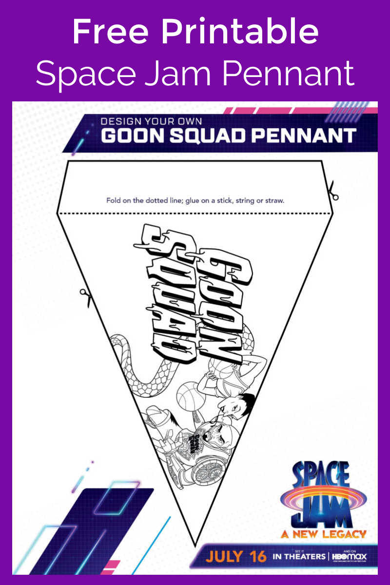 Your child can make a Good Squad pennant, if they will be cheering for the 'other' team in the Space Jam movie. #ad