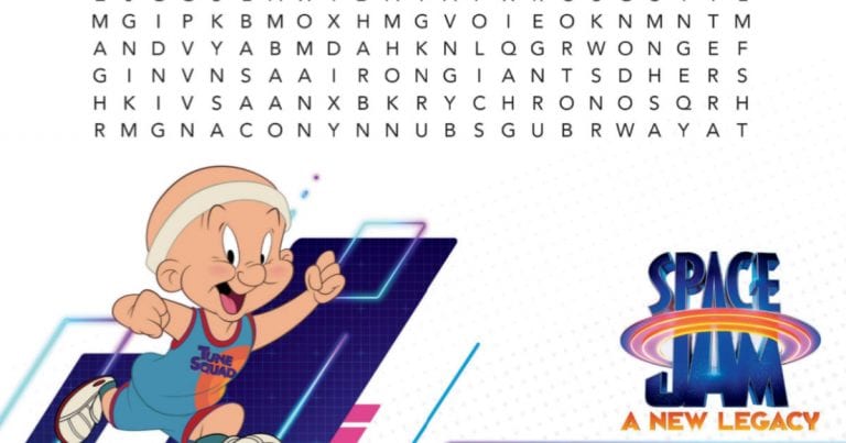 Free Printable Space Jam Word Search | Mama Likes This