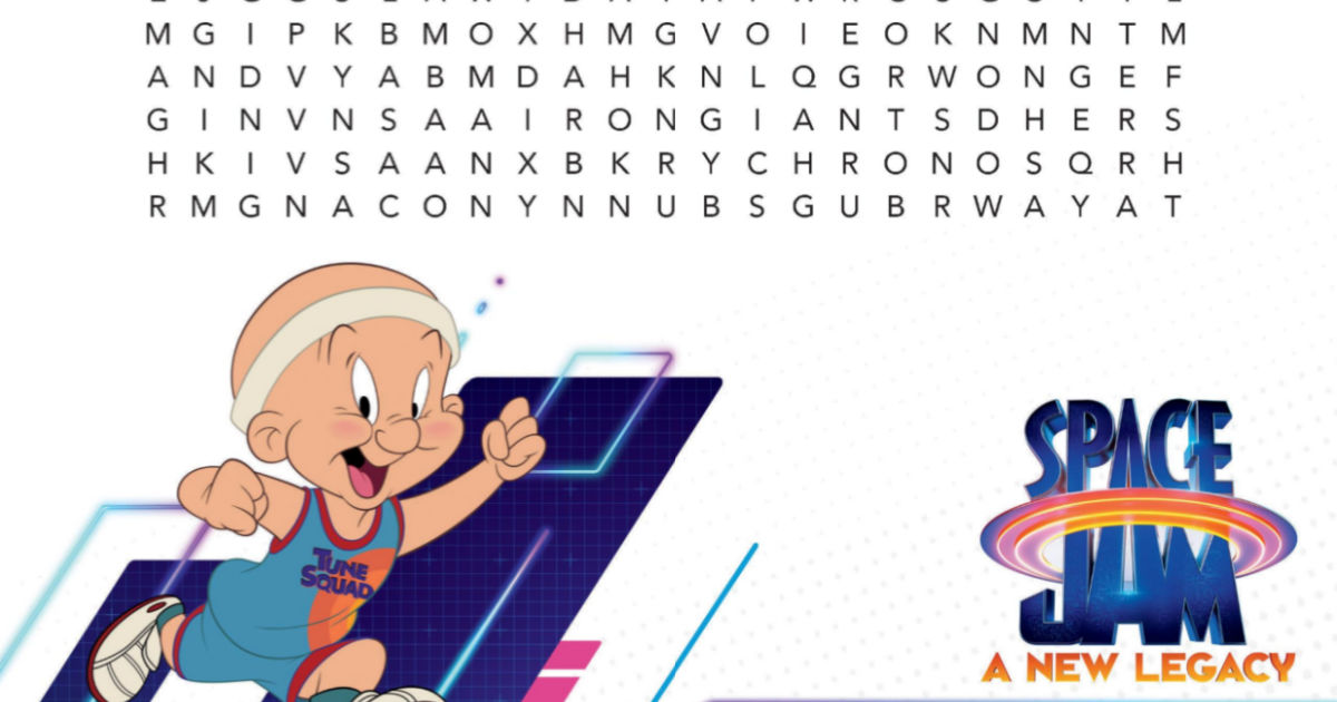 feature space jam word search 