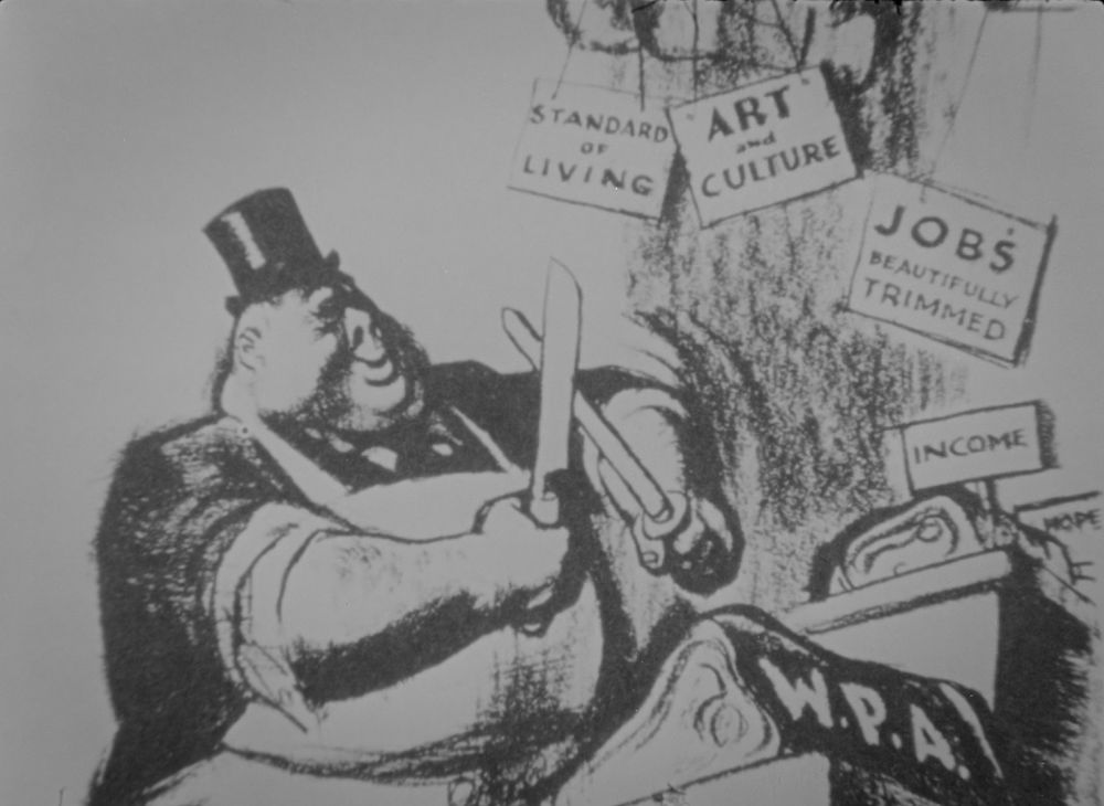 new deal political cartoon