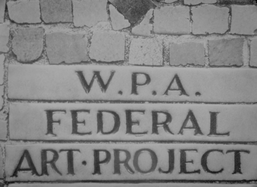 wpa federal art project sign