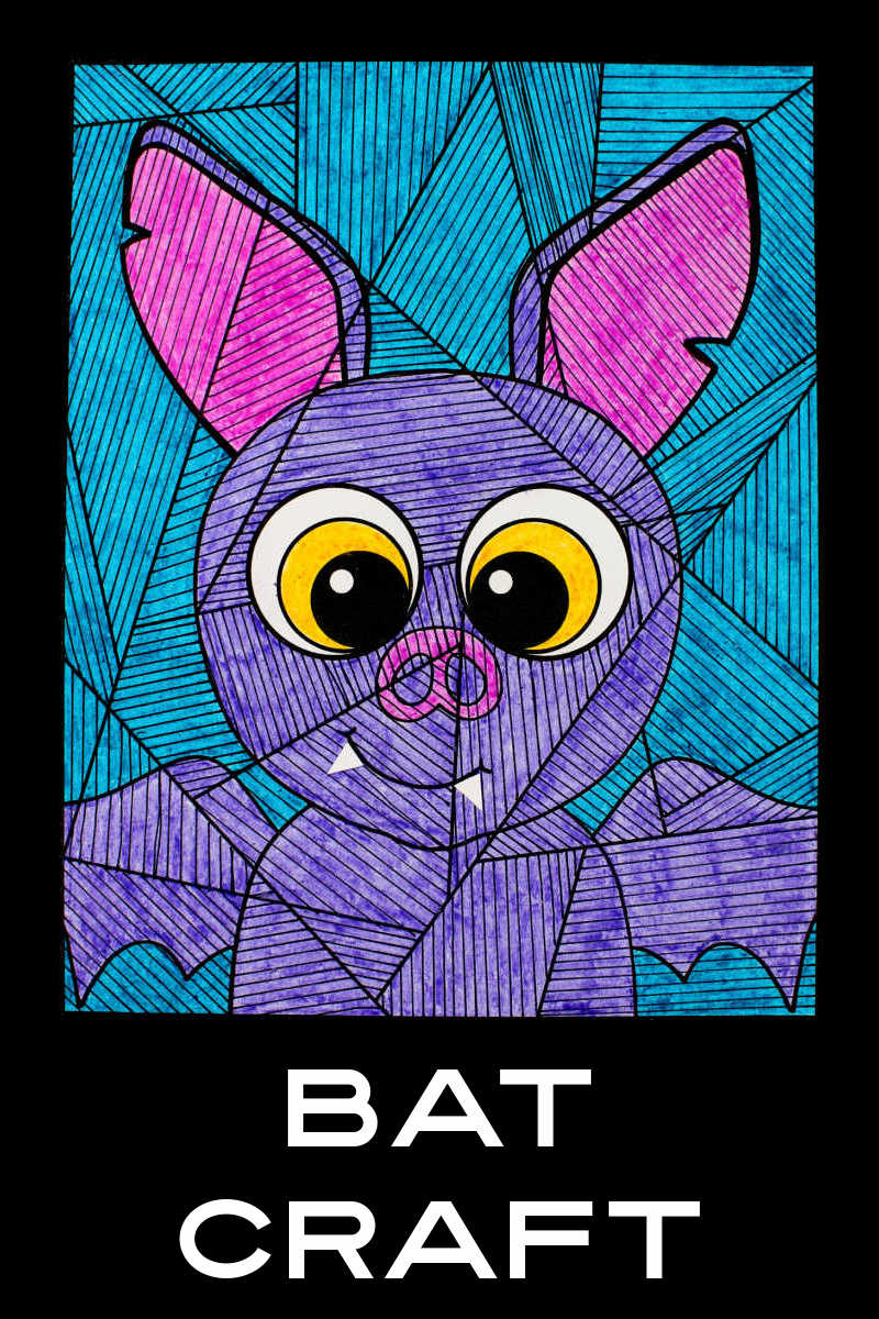 This Halloween bat coloring craft is super cute, so it is fun for the holiday and not at all scary for little ones. 