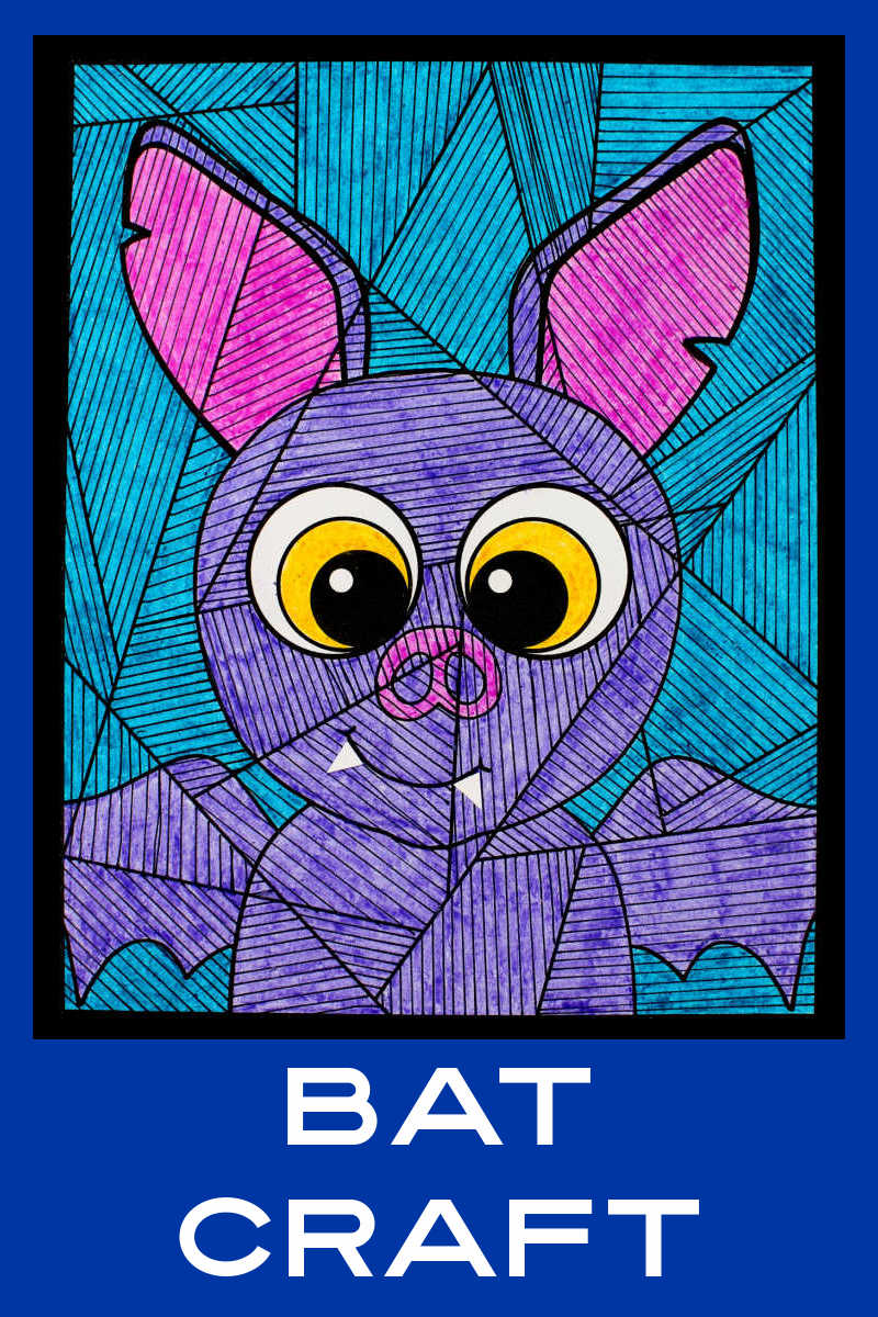 Halloween Bat Coloring Craft