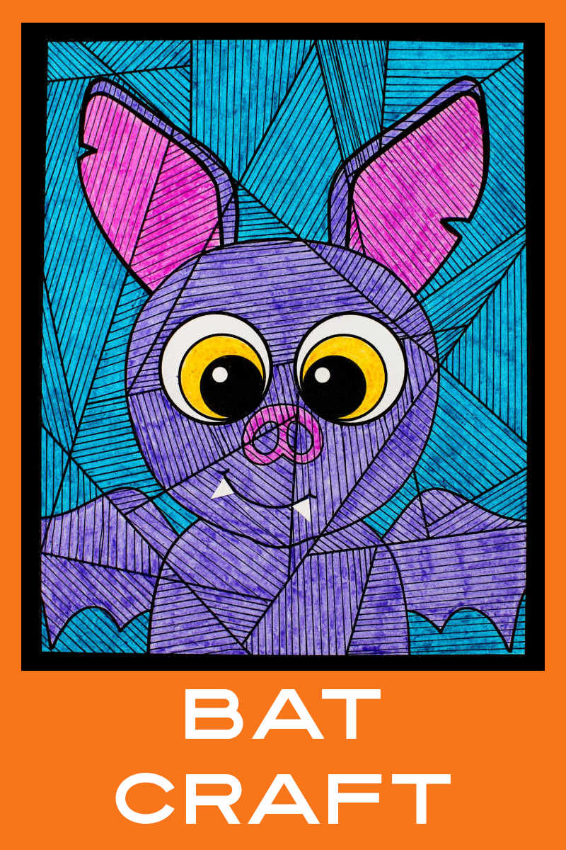 This Halloween bat coloring craft is super cute, so it is fun for the holiday and not at all scary for little ones. 