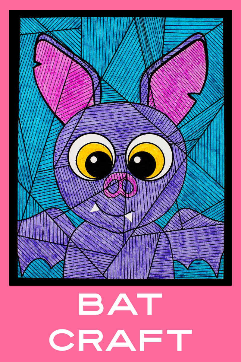 This Halloween bat coloring craft is super cute, so it is fun for the holiday and not at all scary for little ones. 