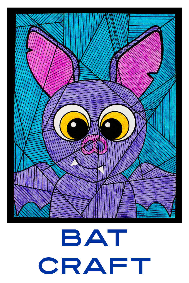 This Halloween bat coloring craft is super cute, so it is fun for the holiday and not at all scary for little ones. 