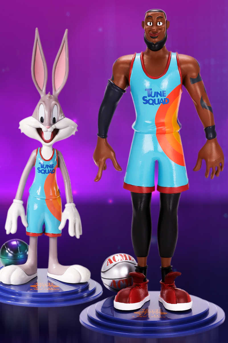 Ad: Fans of all ages will love it, when they get Space Jam BendyFigs collectible Bugs Bunny and Lebron James toys. 