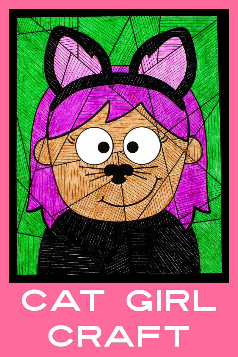 It's great fun to dress up as a cat, so kids will enjoy making this Halloween cat girl craft with my free printable template. 