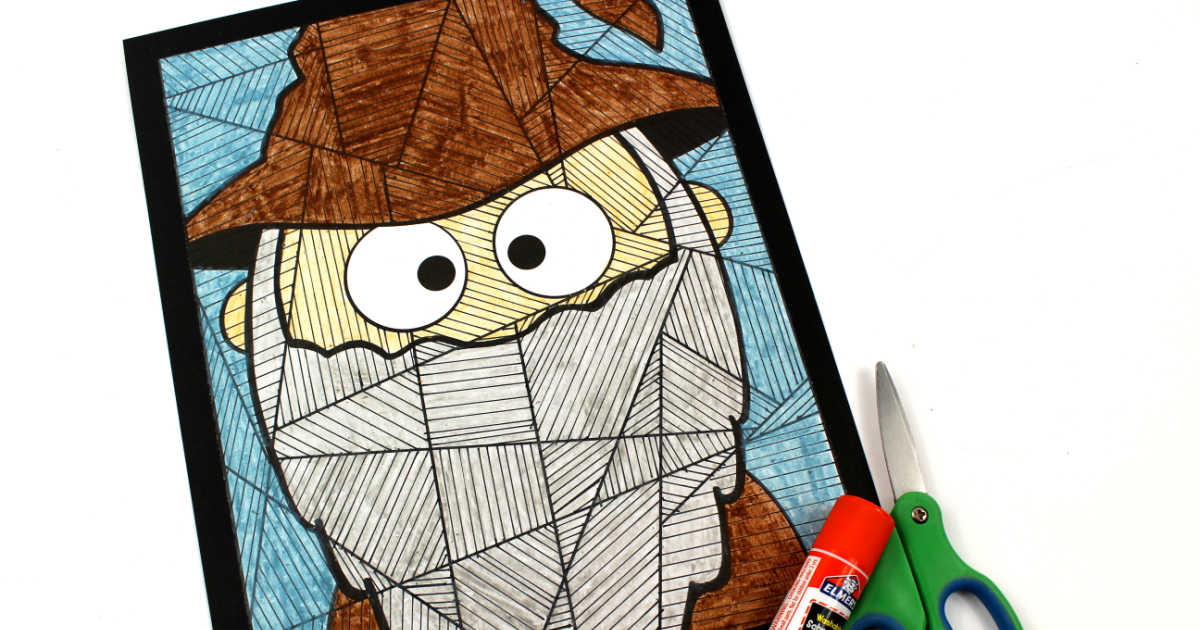 feature wizard coloring craft