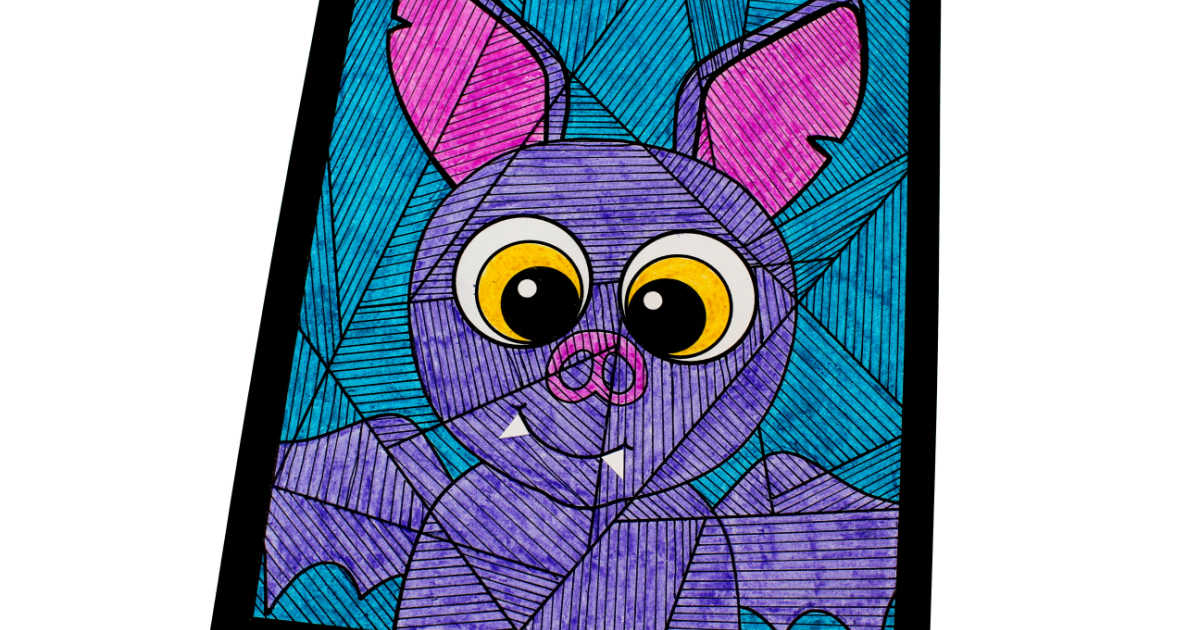 Bat Coloring Craft