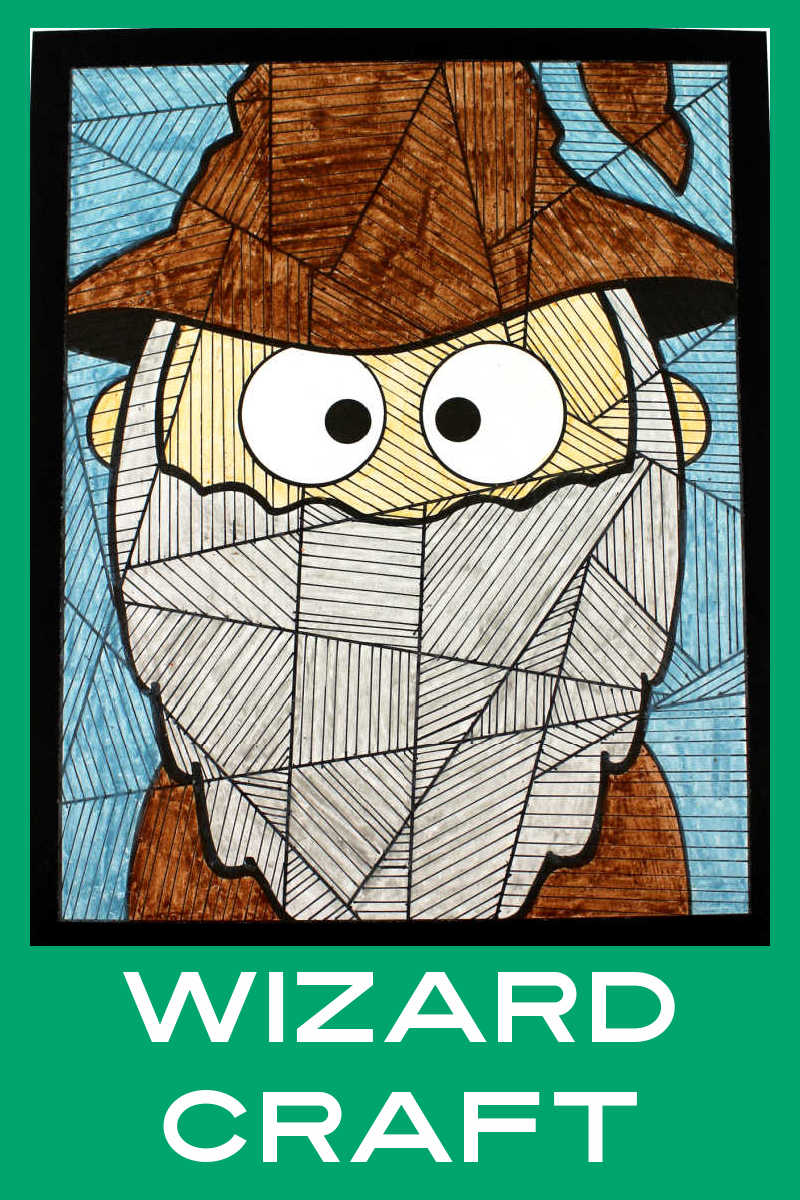Kids will enjoy making this wizard coloring craft, when they celebrate Halloween or for a wizard party or family movie night. 