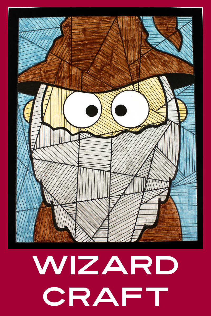Kids will enjoy making this wizard coloring craft, when they celebrate Halloween or for a wizard party or family movie night. 
