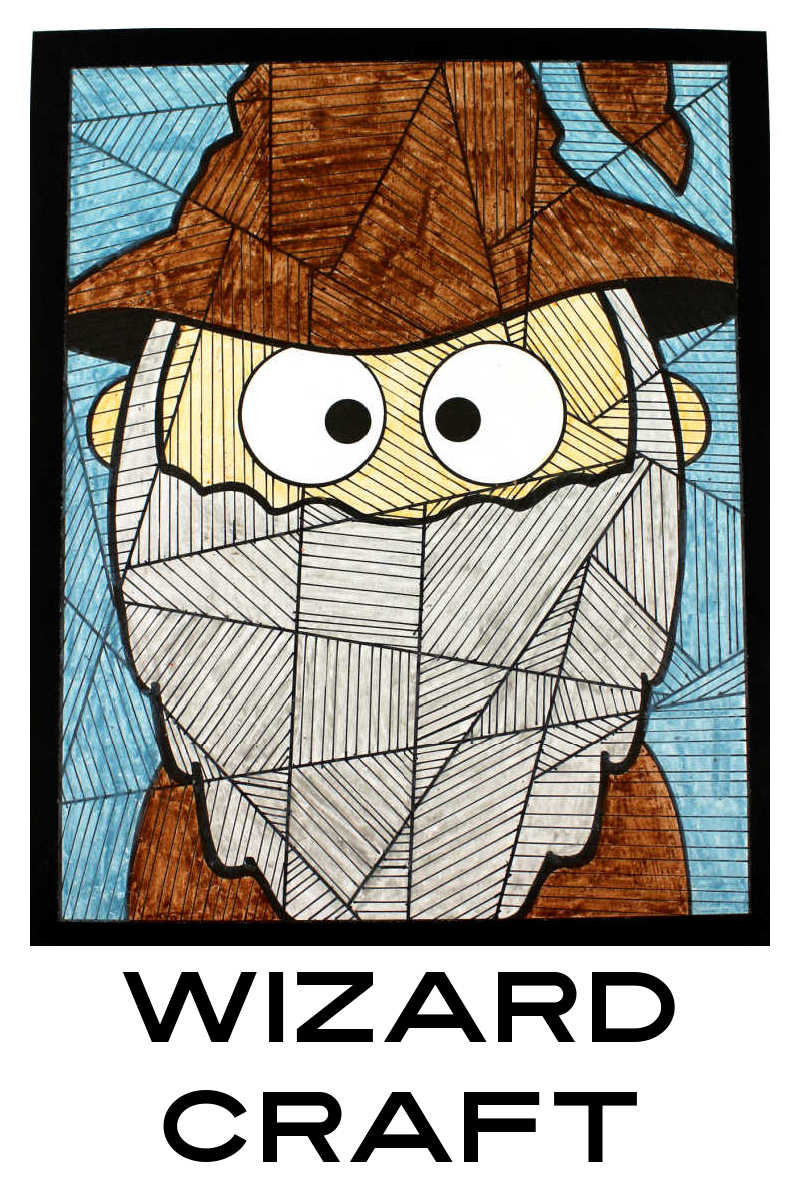 Kids will enjoy making this wizard coloring craft, when they celebrate Halloween or for a wizard party or family movie night. 