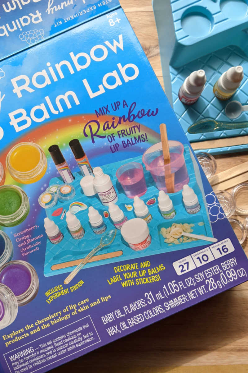 Science is fun and practical, so your kids will enjoy the hands on chemistry and biology activities with the Rainbow Lip Balm Lab. 