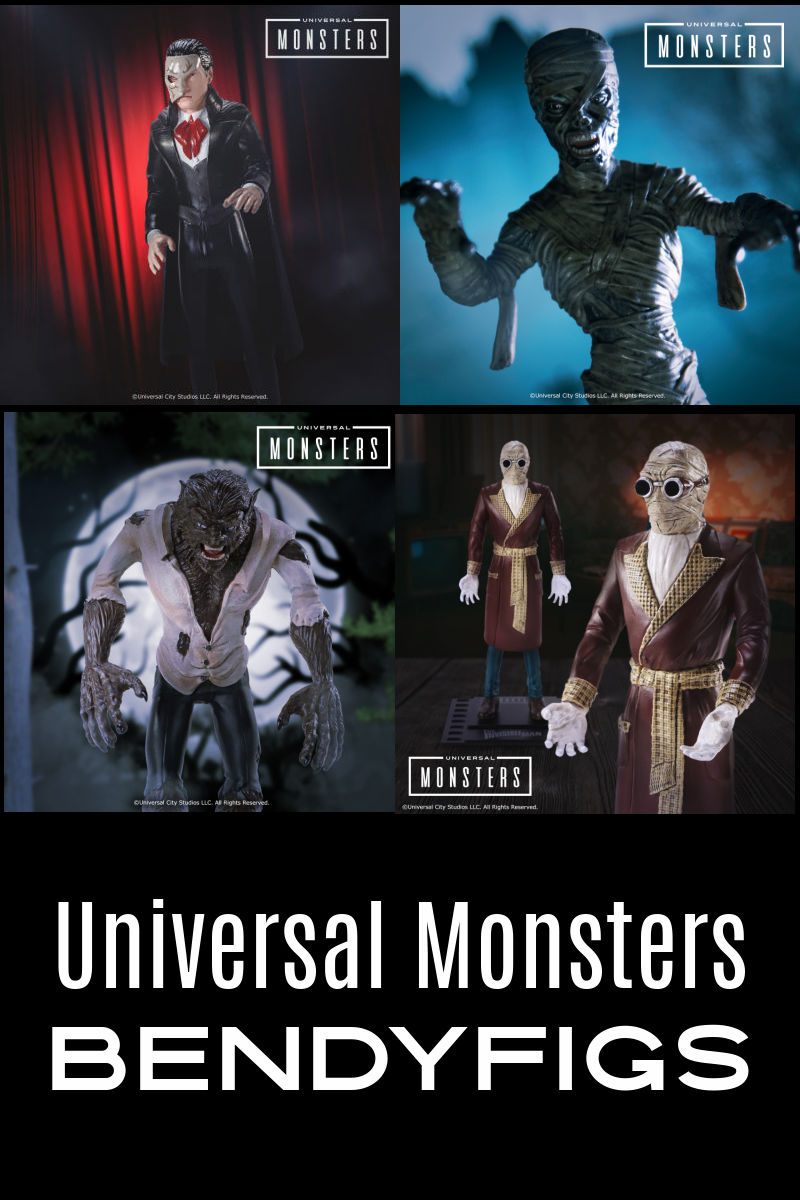 Fans of classic horror films will love the new Universal Monsters BendyFigs collectible toys (toyllectibles!), since they are perfect for adults and kids to enjoy at Halloween and the rest of the year.
