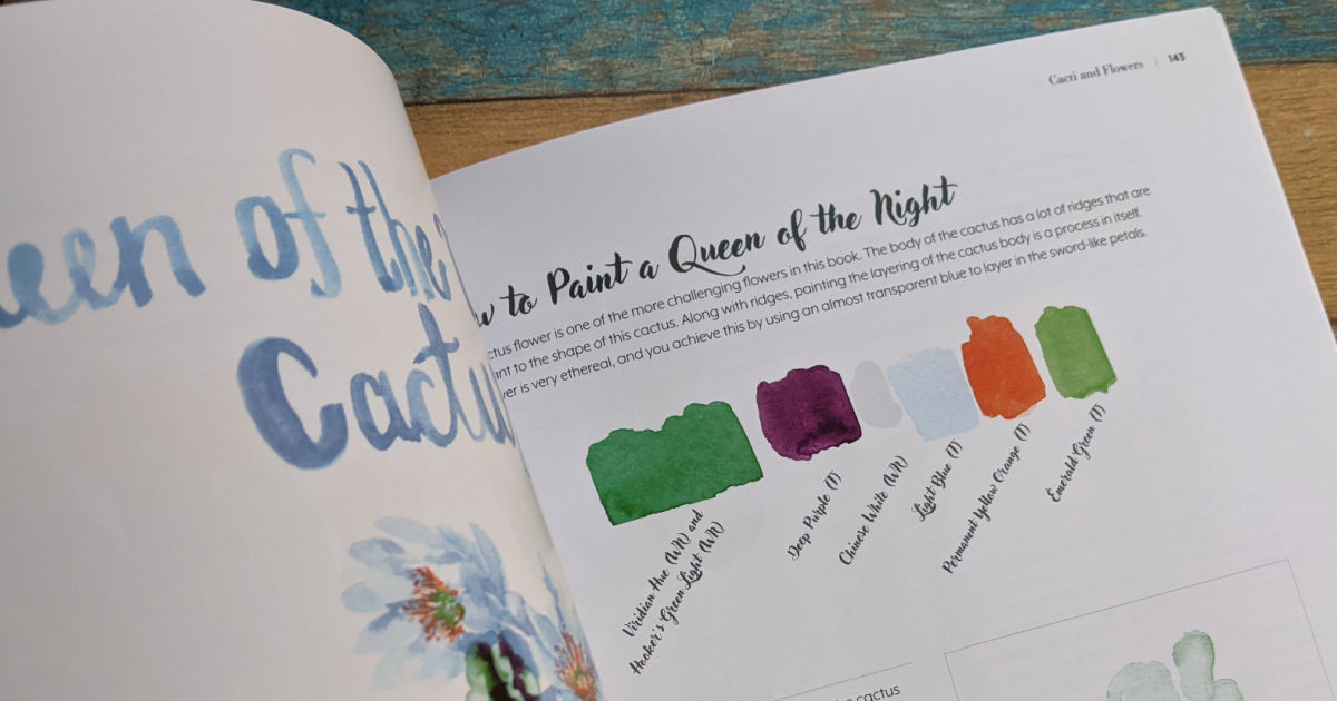 paint palette botanical watercolor painting book