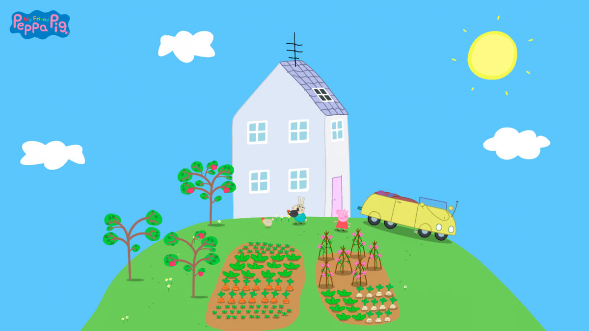 peppa game garden and house screenshot