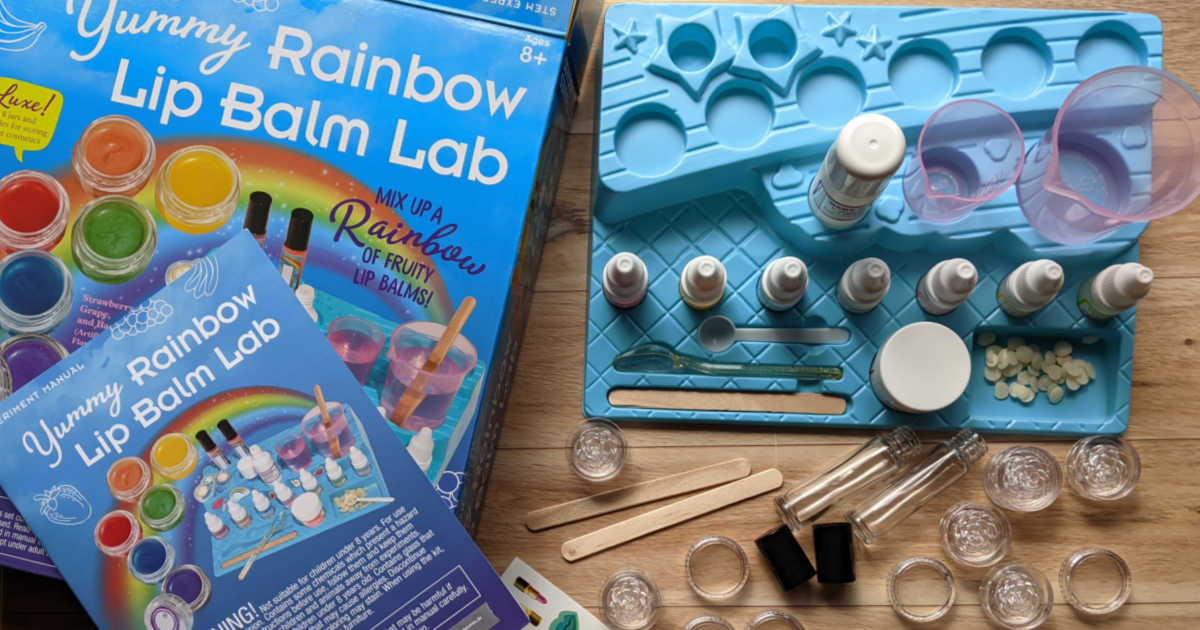 STEM rainbow lip balm lab kit