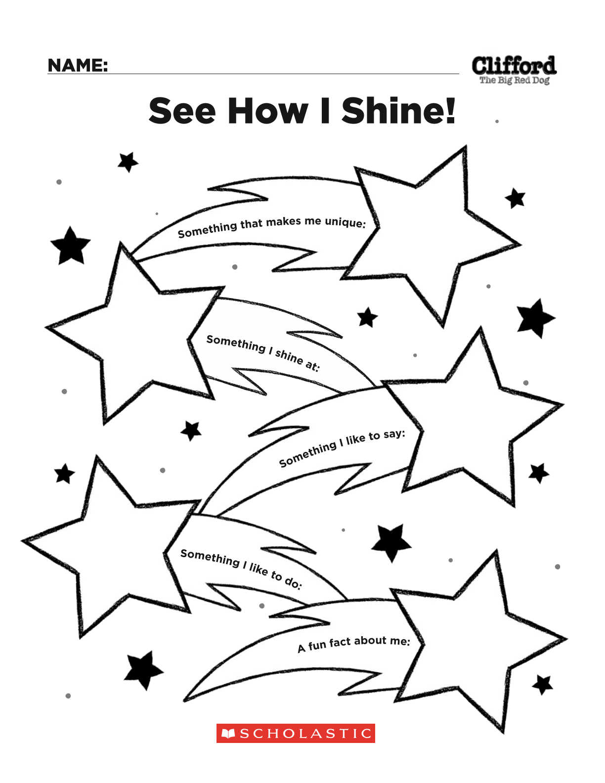 clifford super star activities to print