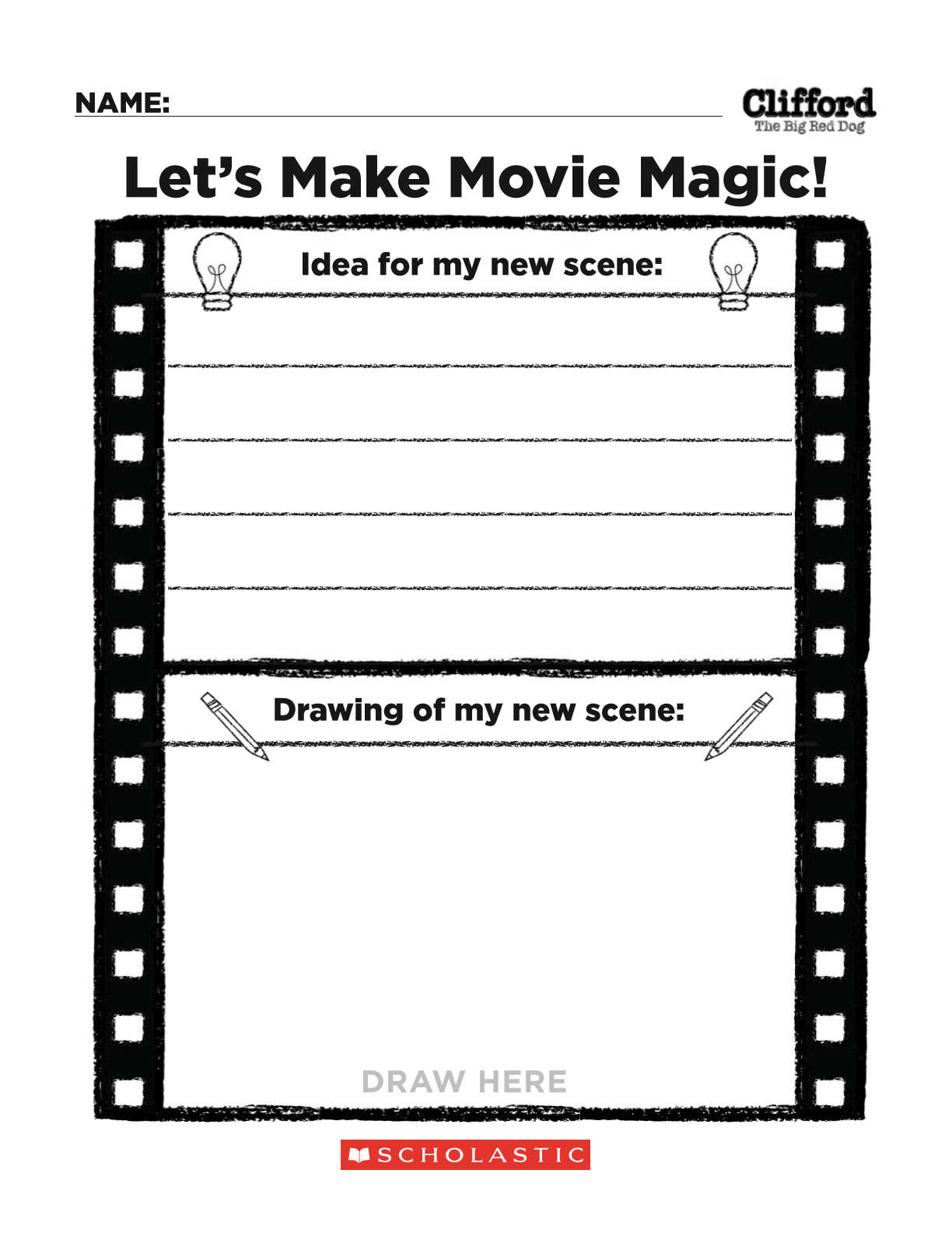 creative writing movie activity