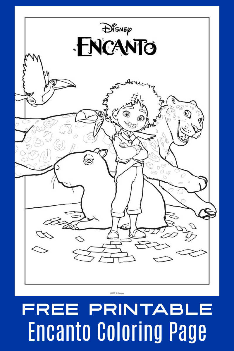 Have some Disney movie fun at home, when you download the free printable Encanto Antonio coloring page for your kids. 