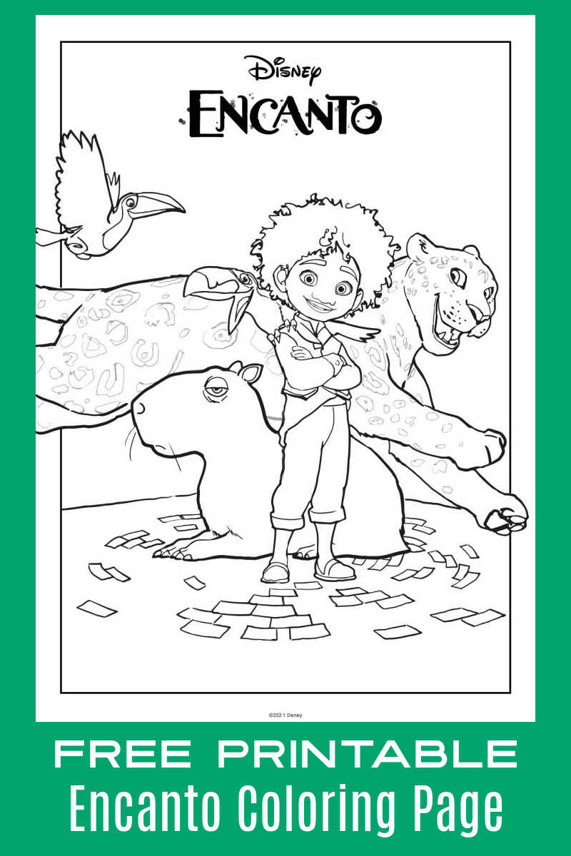 Have some Disney movie fun at home, when you download the free printable Encanto Antonio coloring page for your kids. 