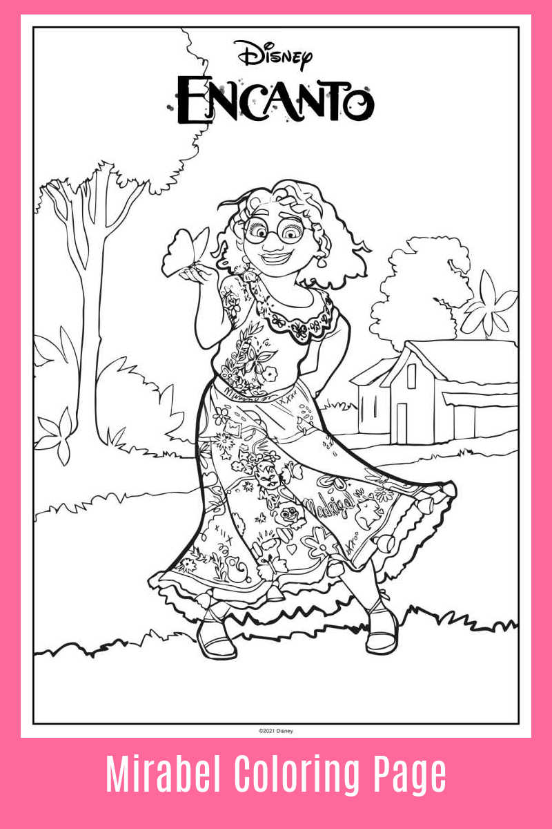 Download the free printable Encanto Mirabel coloring page, so your child can create colorful art from the Disney movie.