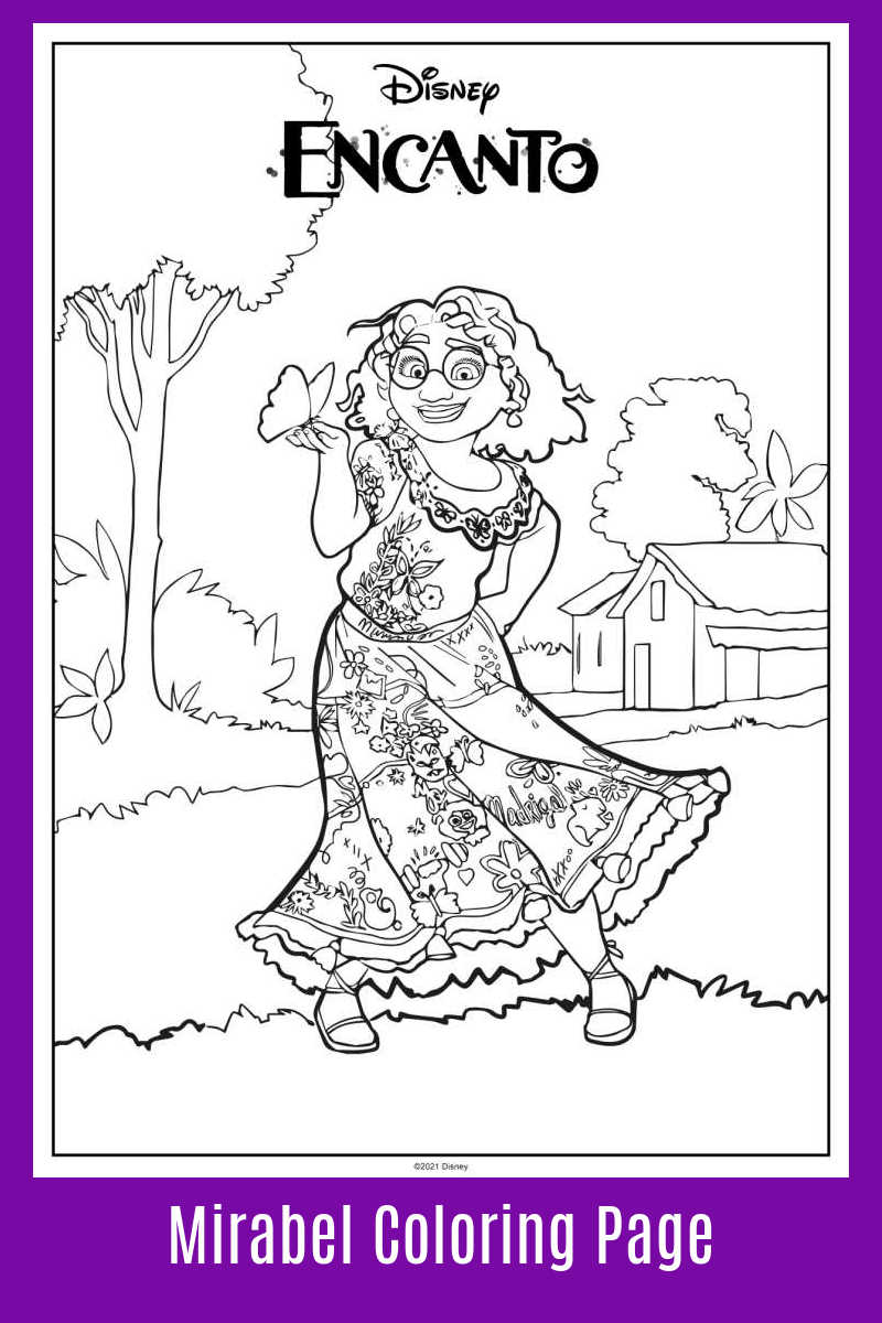 Download the free printable Encanto Mirabel coloring page, so your child can create colorful art from the Disney movie.