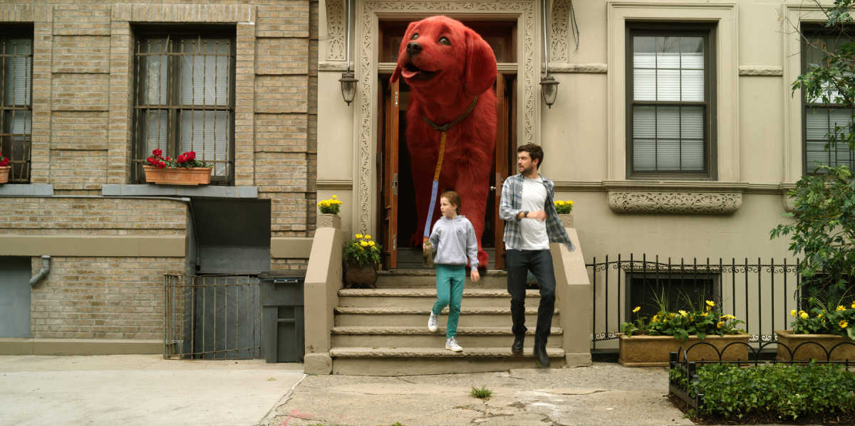 Darby Camp and Jack Whitehall star in CLIFFORD THE BIG RED DOG from Paramount Pictures. Photo Credit: Courtesy Paramount Pictures.