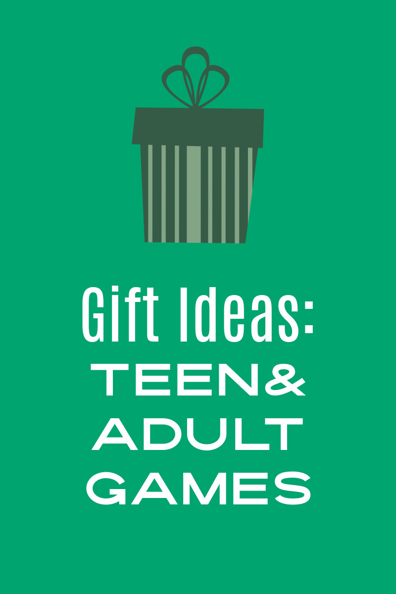 Check out the holiday gift guide for great ideas for board games and card games for teens and adults, so your family can unplug and have fun together. 
