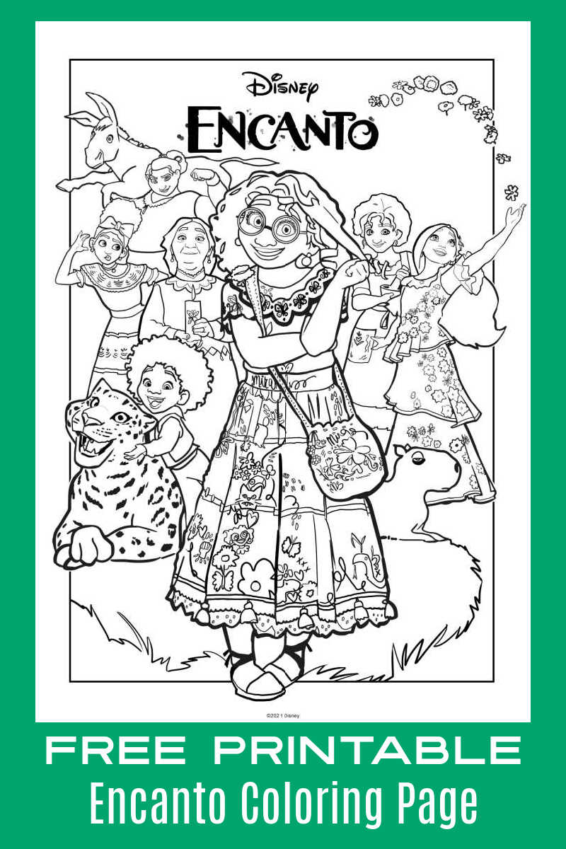 Download the free printable Madrigal family coloring page, so your child can have some creative Disney Encanto fun at home.