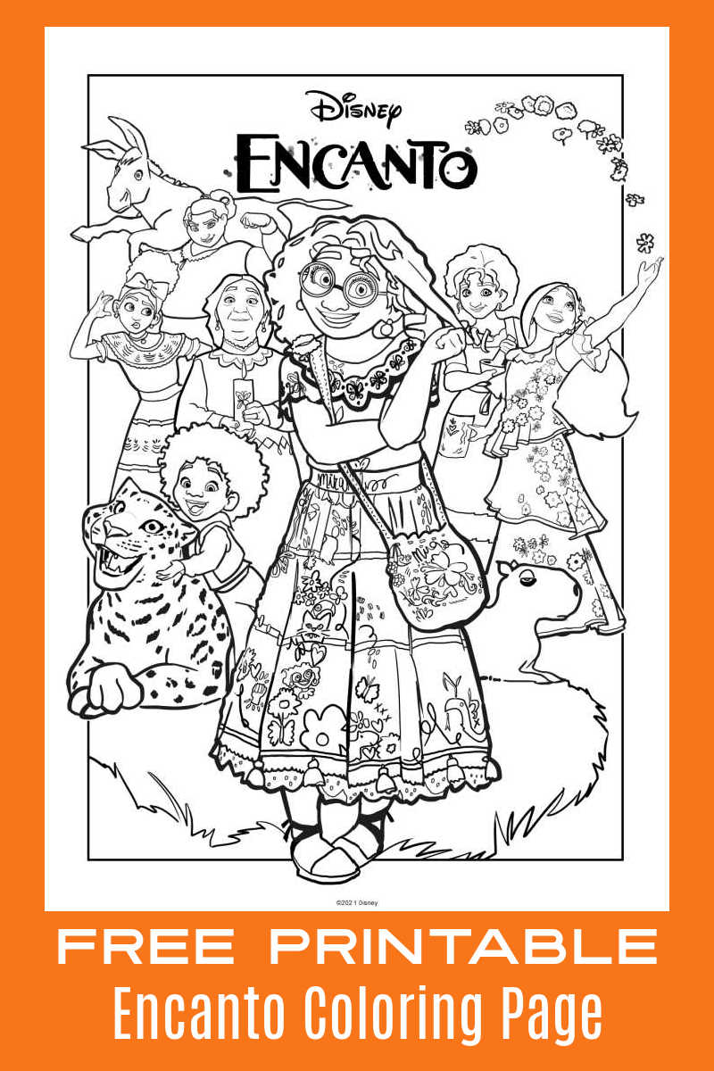 Download the free printable Madrigal family coloring page, so your child can have some creative Disney Encanto fun at home.