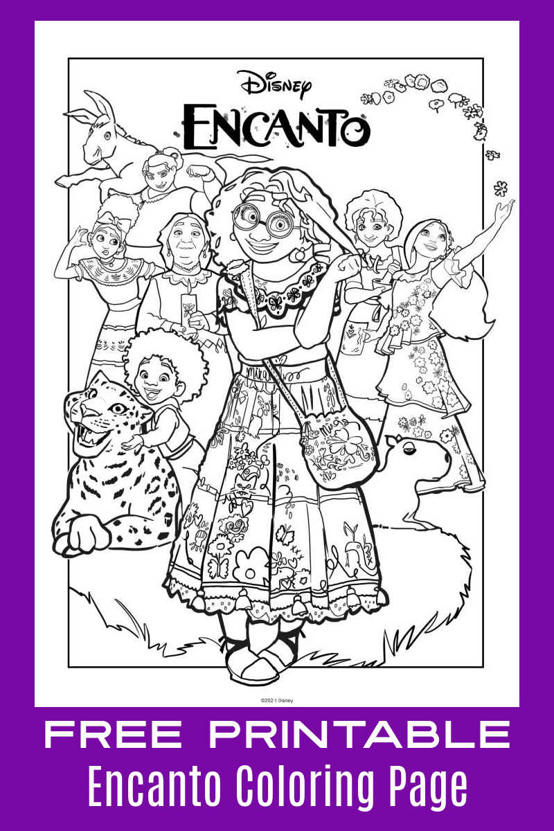 Free Printable Encanto Coloring Pages in PDF