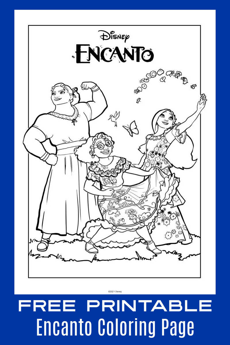 printable madrigal sisters coloring page