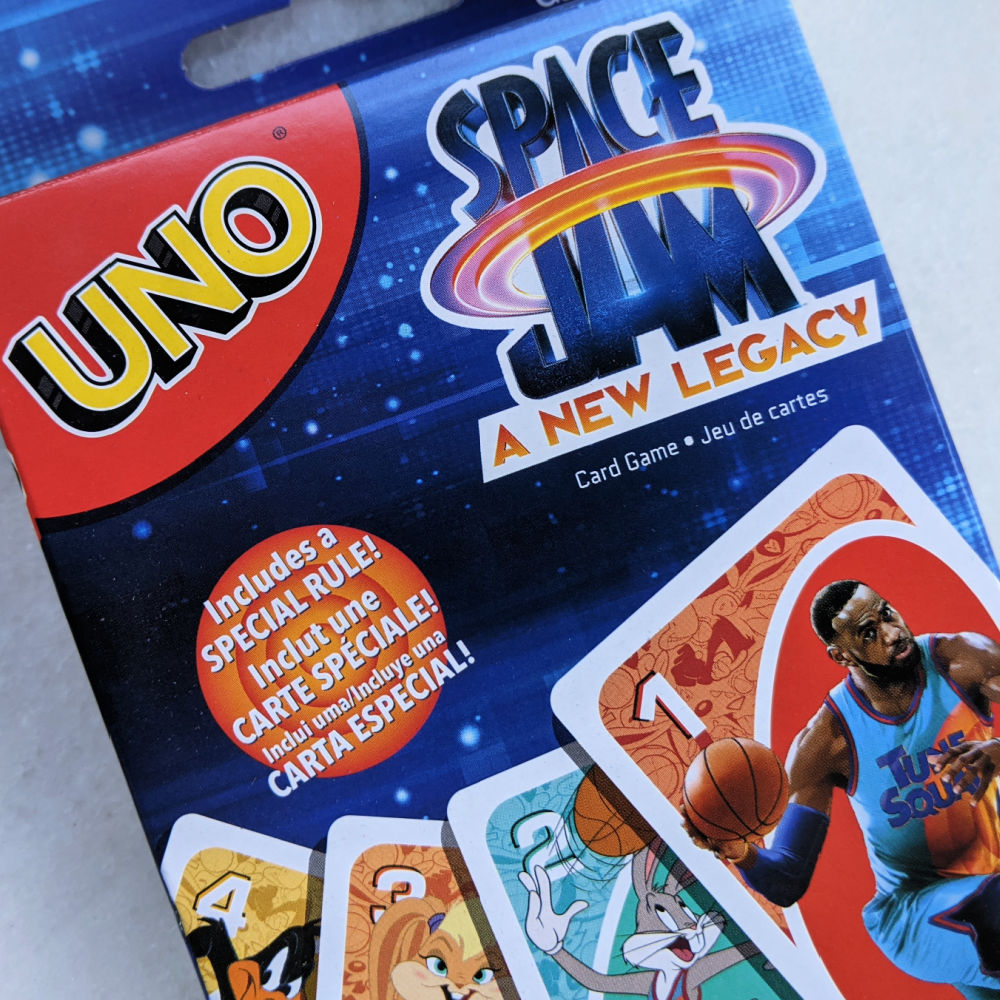 uno game space jam deck