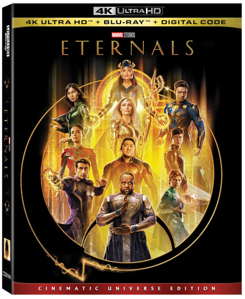 Escape to the Marvel Cinematic Universe, when you watch Eternals at home on 4k, blu-ray or your favorite digital streaming platform. 