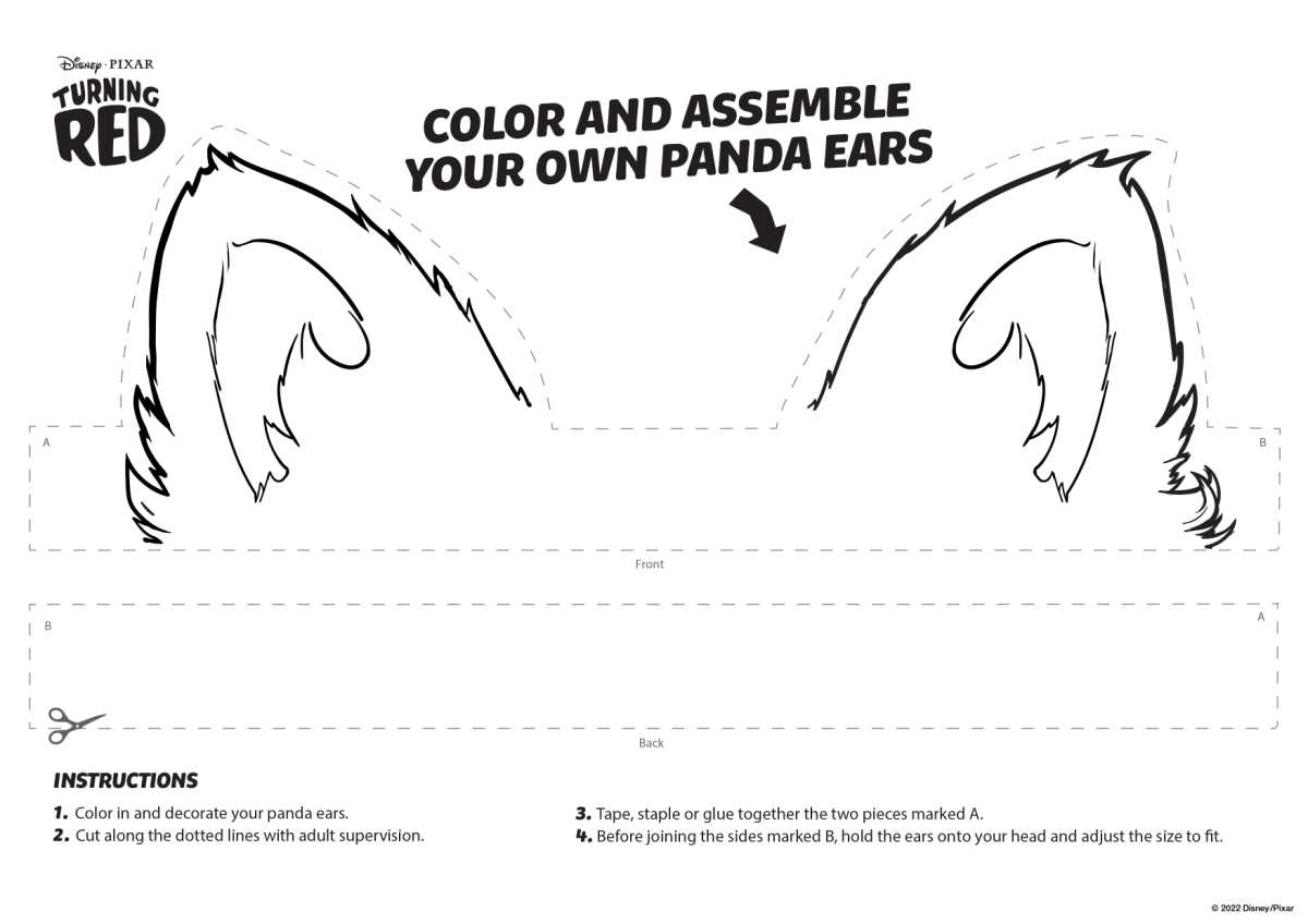 ears coloring pages for kids